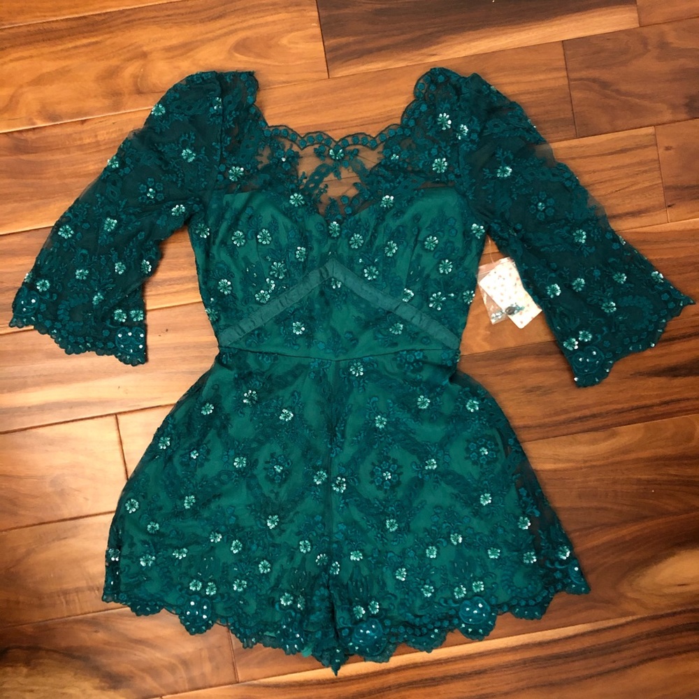 Free People size 0 emerald romper